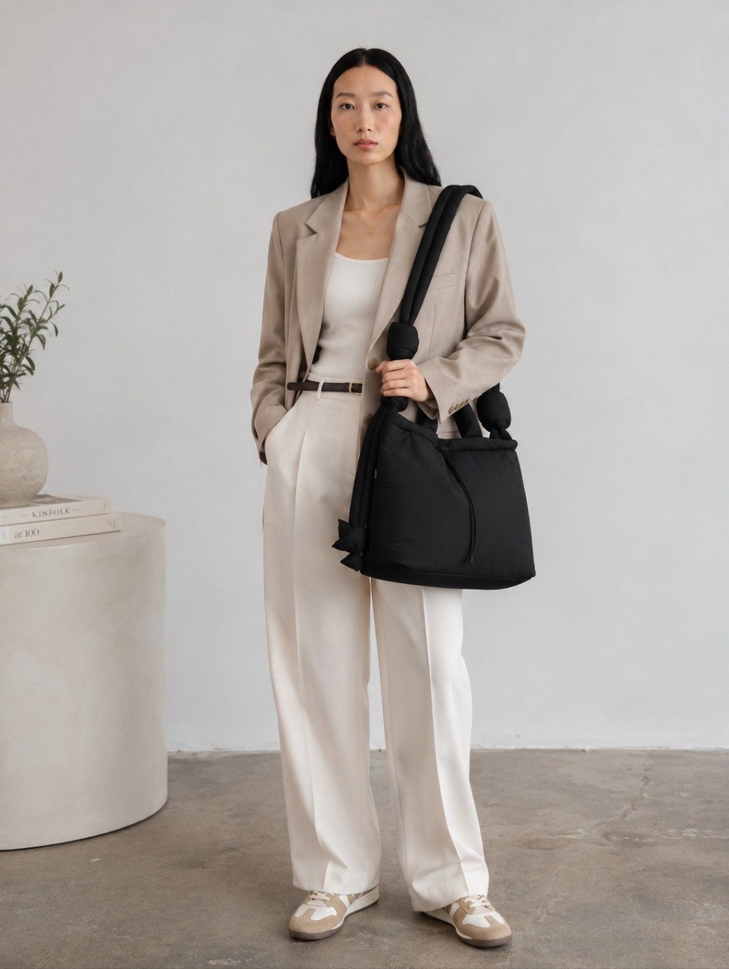 Nwt Lend Ona Pro Soft Bag Black Padded Tote Shoulder Bag